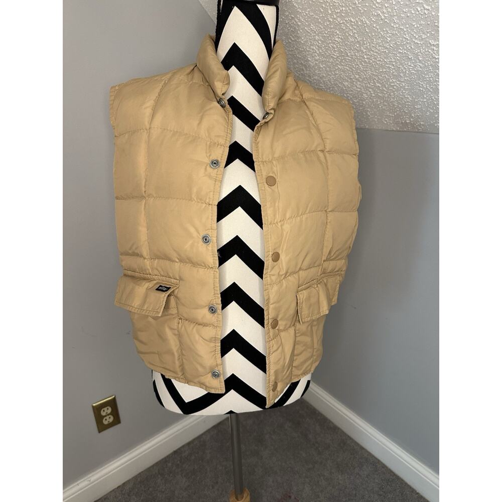 Vintage Miller Outerwear Denver Colorado Snap Vest Vintage Puffer Khaki Sz Med